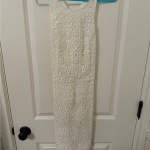 Hollister White Sheath Halter Midi Dress